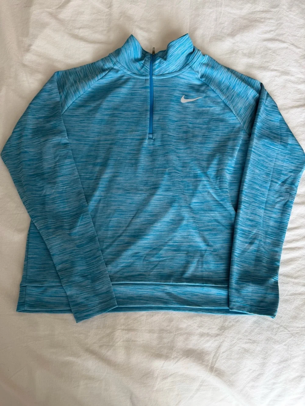 Women’s Nike Light Blue Quarter-Zip Long Sleeve Athletic Top